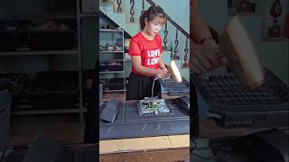 Repair striped LIVA TV screen tv repar shortvideo [upl. by Westerfield]