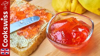 Quince Fruit Jelly made without gelling sugar  Quince Jelly Recipe [upl. by Cynarra]