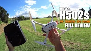 HUBSAN X4 H502s GPS QuadCopter Drone Full Review  UnBox Setup Flight Test Pros amp Cons [upl. by Sucramed]