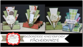 Besondere Kartenform  Fächerkarte  Geburtstag  Accordion fan fold card  StampinUp  Anleitung [upl. by Cranford]