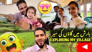 A Beautiful Rainy 🌧️ Day in My Village 🏕️😍 Hamid Official Vlog channel From Peshawar Cricket Stadium [upl. by Venterea94]