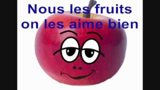 KARAOKE quotLABC des fruitsquot instrumental avec paroles [upl. by Suryc60]