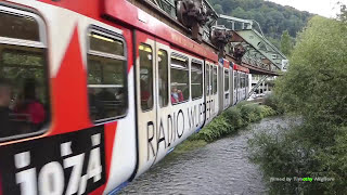 Suspension Railway in Wuppertal Germany Schwebebahn [upl. by Llerrod]