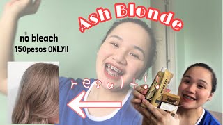 DIY TIPID Ash Blonde Hair Color  No Bleach 💁🏼‍♀️  Merry Sun Permanent Hair Color Philippines ✨ [upl. by Yesrej]