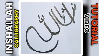 HOW TO WRITE INSHALLAH IN ARABIC CALLIGRAPHY ✍️ [upl. by Arabella]