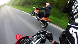 Epic Wheelie Compilation BMW Xmoto KTM 690 SMC [upl. by Yesima]