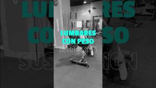 LUMBARES EN SUSPENSION CON PESO HOMBRE Tutorial GYM [upl. by Rosalie]