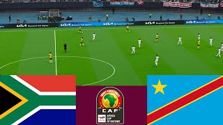 South Africa vs RD Congo 2024 CAF Africa Cup  Video game simulation PES 2021 [upl. by Orutra]