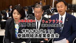 2024 6 11 経済産業委員会 ・古谷一之 公正取引委員会委員長 ・自見 内閣府特命担当大臣 西成区 大正区 住之江区 大阪3区 住吉区 [upl. by Naitsabas]