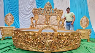 Durable Rounded Bed and Sheeshram Wood  Saharanpur Furniture Market 🔥  Cheapest furniture market [upl. by Aivon257]