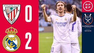 RESUMEN  Athletic Club 02 Real Madrid CF  Supercopa de España 2022  Final [upl. by Brawner]