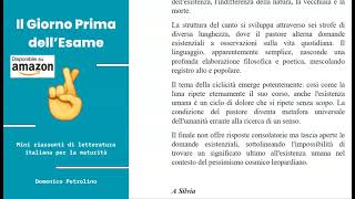 CANTO NOTTURNO DI UN PASTORE ERRANTE DELLASIA di G Leopardi  RIASSUNTI BREVISSIMI DI LETTERATURA [upl. by Shimkus]