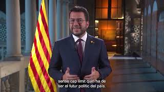 Missatge del president Aragonès amb motiu de la Diada Nacional de Catalunya 110923 [upl. by Anahsohs228]