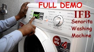 IFB front load washing machine 8kg Demo  IFB 8kg 1400 RPM Senator WSS Steam fully Automatic machine [upl. by Ahras]