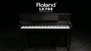 Roland LX705 Digital Piano Dark Rosewood  Gear4music demo [upl. by Nettirb675]