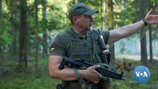 Lithuania Boosts Readiness at Belarus Border  VOANews [upl. by Nahtnaoj]