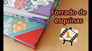 Forrado de esquina para cuadernos  Tutorial [upl. by Alaster]