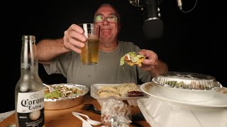 ASMR Tacos Fajitas Nachos Tres Leche and Corona Mukbang [upl. by Iroj920]