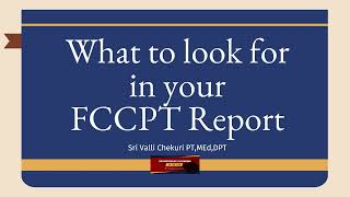 FCCPT Report Requirements For PT Licensing in USA [upl. by Akihsan245]