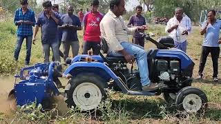 swaraj Code 12hp mini tractor డెమో రైతులకు చూపిస్తున్నా కంపెనీ వాళ్లు [upl. by Kasey]