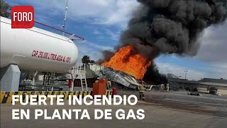 Fuerte incendio en planta de gas en Aguascalientes  Las Noticias [upl. by Sitruk]