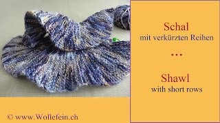 Volant Schal mit verkürzten Reihen  Flounce Shawl with short rows [upl. by Morse]