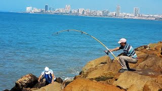 GRAN PESCADO DIO LA SORPRESA DE LA JORNADA SOBRE LAS PIEDRAS [upl. by Noeled208]