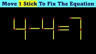 Matchstick Puzzle  Fix The Equation matchstickpuzzle simplylogical [upl. by Niveg]