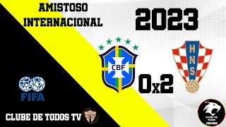 Brasil 0x2 Croácia  Amistoso Internacional  2023 PES 2021 [upl. by Ecinerev]