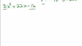 Factoring 10  Trinomials part 3  get one factor [upl. by Prosper]