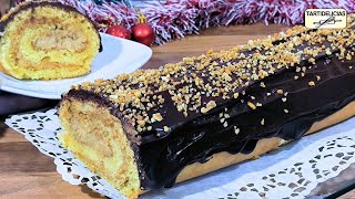 🎄🎅TRONCO de NAVIDAD FÁCIL y DELICIOSO 🎅🎄 Receta paso a paso [upl. by Charmane]