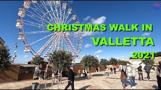 Christmas Walk in Valletta Malta 2021 [upl. by Marcelle]