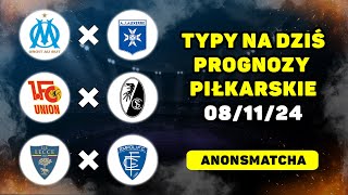 Najlepsze prognozy piłkarskie i typy bukmacherskie na dziś Marsylia Auxerre Union Berlin Freiburg [upl. by Aronid]