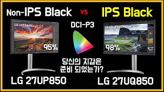 IPS 블랙 27인치 4K 모니터 비교 LG 27UQ850 vs LG 27UP850 [upl. by Inej]