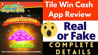 Tile Win Cash App Real or Fake  Tile Win Cash App Review  Payment Proof  Withdrawal Problem [upl. by Sirovaj]