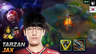 Tarzan Jax Jungle Build Trinity Force Lethal Tempo  LOL KR Challenger Patch 144 [upl. by Kiryt]