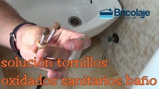 Una SOLUCIÓN a TORNILLOS OXIDADOS en sanitarios de baño ❤️😜👍 [upl. by Russian]