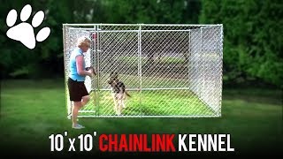 Lucky Dog 10x10 Chainlink Boxed Kennel Assembly [upl. by Aivatal]