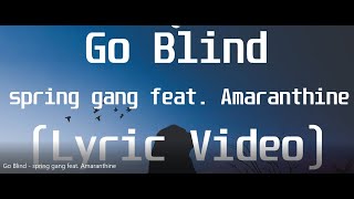 spring gang feat Amaranthine  Go BlindLyric Video [upl. by Banky]