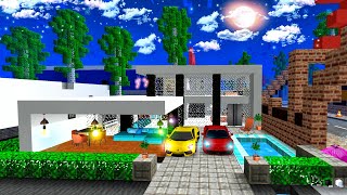 Buying modern house and cars in Party Craft [upl. by Animlehliw]