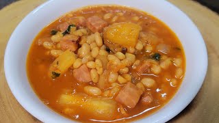 HABICHUELAS BLANCAS RECETA [upl. by Koralie955]