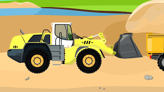 Great yellow Excavator Story  Formation and uses For Kids  Big Construction Vehicles [upl. by Barnie]