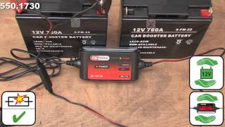 Anwendungsvideo Batterieladegerät 12V2A Batterieladegerät 126V  4A KS Tools 5501730 35 [upl. by Aihcsrop]