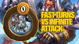 The Fastest Turns Ever Vs Infinite Attack  Dogdog Hearthstone Battlegrounds [upl. by Terryn]