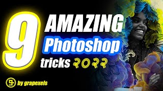 9 Amazing Photoshop tricks and Tutorial 2022 [upl. by Eecats437]