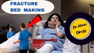 fracture bed making procedure in nursing  Fracture Bed making [upl. by Adlesirc]