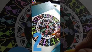 Colorful Mandala Art  Dandiya mandala  ArtTherapy Mandalas [upl. by Crotty]