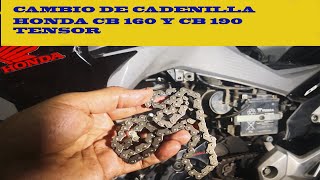 APRENDE A CAMBIAR LA CADENILLA Y A ARMAR EL CILINDRO DE TU HONDA CB 190 Y 160👨🏻‍🔧🏍️💯👉🏼 [upl. by Keriann6]