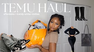 TEMU HAUL Affordable Cozy Winter Haul Loungewear TwoPiece Sets Leather Boots [upl. by Gough]