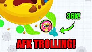 AFK TROLLING MACRO HACKERS LVL101 Agario Mobile  REVENGE TROLL HIGHSCORE  FAKE SKIN  AGARIO [upl. by Xylon406]